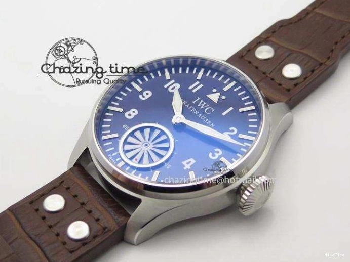 MIROTIME 0811 Reliable Big Pilot “Markus Buhler” IW5003 Turbine V6F Best Edition Blue Dial On Leather Strap A 7324